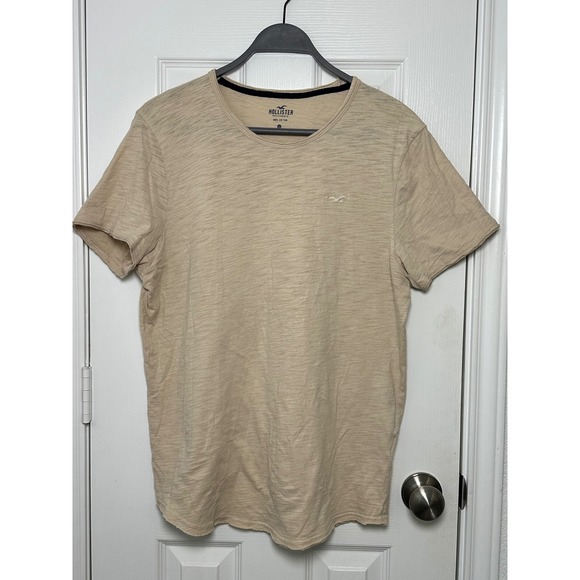 Hollister Other - Hollister California Men's Size Large Tan Heathered Logo T Shirt Cotton